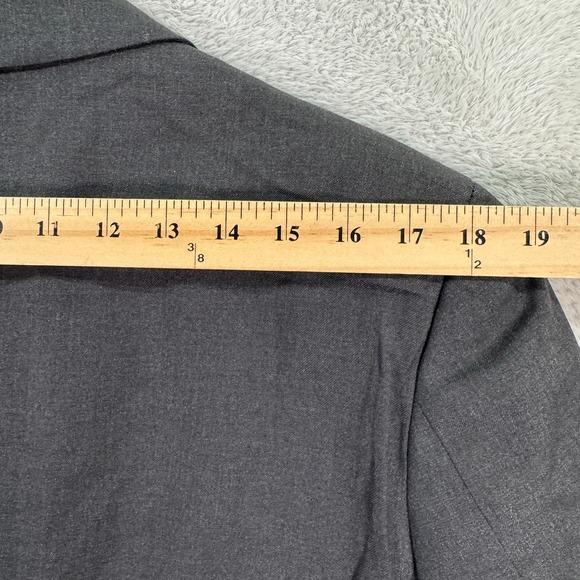 Carlo Lusso Blazer Jacket Mens 40R Dark Gray Long Sleeve Single Breasted Formal - Picture 11 of 12